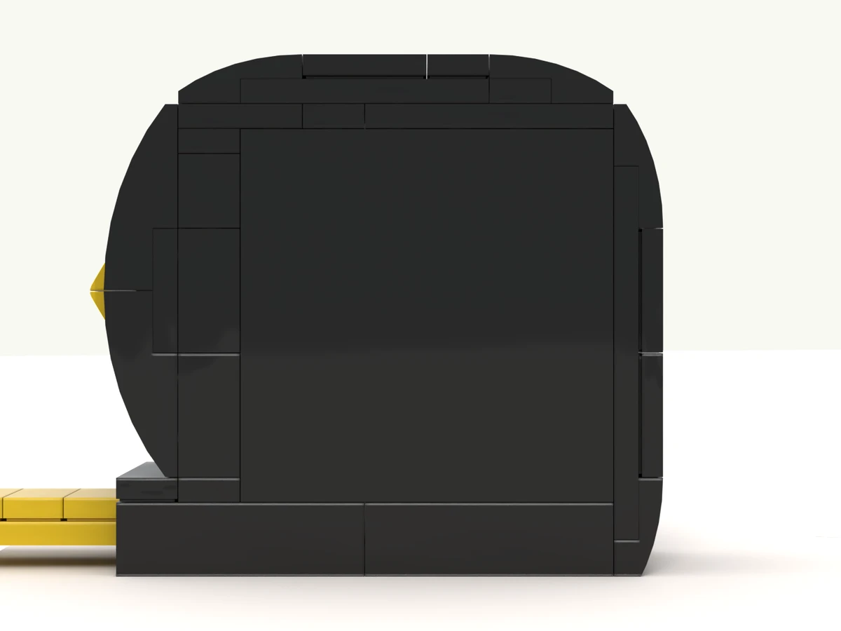 The tape measure model at rest on its turntable, side A facing you